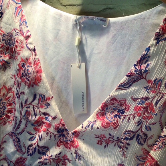 Clearance 🌸SLE ! Lavender brown floral maxi babydoll dress - Picture 6 of 7